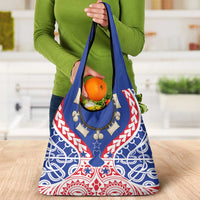 Austral Islands Grocery Bag Tuhaa Pae Penu Stars Necklace Red - Polynesian Pride