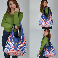 Austral Islands Grocery Bag Tuhaa Pae Penu Stars Necklace Red - Polynesian Pride