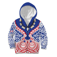 Austral Islands Kid Hoodie Tuhaa Pae Penu Stars Necklace Red - Polynesian Pride
