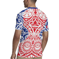 Austral Islands Rugby Jersey Tuhaa Pae Penu Stars Necklace Red - Polynesian Pride