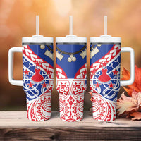 Austral Islands Tumbler With Handle Tuhaa Pae Penu Stars Necklace Red - Polynesian Pride