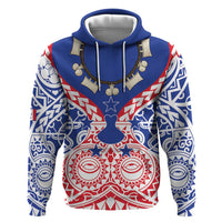 Austral Islands Zip Hoodie Tuhaa Pae Penu Stars Necklace Red - Polynesian Pride