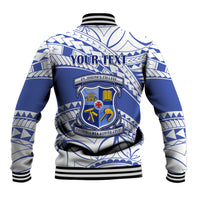 Personalised Samoa St Josephs College Baseball Jacket Marist Brothers Samoan Pattern LT14 - Polynesian Pride