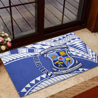 Personalised Samoa St Josephs College Rubber Doormat Marist Brothers Samoan Pattern LT14 - Polynesian Pride