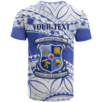 Personalised Samoa St Josephs College T Shirt Marist Brothers Samoan Pattern LT14 - Polynesian Pride