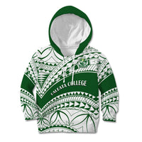 Personalised Samoa Faleata College Kid Hoodie Samoan Pattern LT14 Hoodie Green - Polynesian Pride