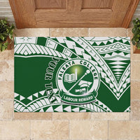 Personalised Samoa Faleata College Rubber Doormat Samoan Pattern LT14 - Polynesian Pride