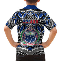 Samoa 685 Family Matching Puletasi Dress and Hawaiian Shirt Samoan Coat Of Arms Simple Style LT14 - Polynesian Pride