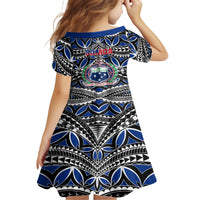 Samoa 685 Kid Short Sleeve Dress Samoan Coat Of Arms Simple Style LT14 - Polynesian Pride