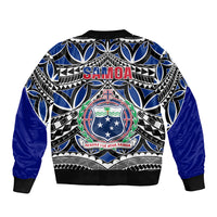 Samoa 685 Sleeve Zip Bomber Jacket Samoan Coat Of Arms Simple Style LT14 - Polynesian Pride