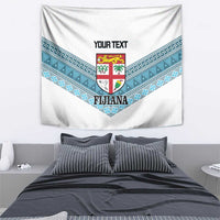 Custom Fiji Tapa Rugby 2025 Tapestry Go Champions Fijiana LT14 - Polynesian Pride