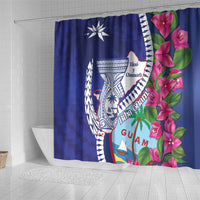 Biba Guam Liberation Day Shower Curtain Tano y Chamoru Latte Stone Blue