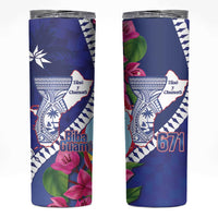 Biba Guam Liberation Day Skinny Tumbler Tano y Chamoru Latte Stone Blue