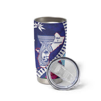 Biba Guam Liberation Day Tumbler Cup Tano y Chamoru Latte Stone Blue