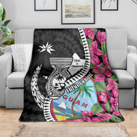 Biba Guam Liberation Day Blanket Tano y Chamoru Latte Stone Black