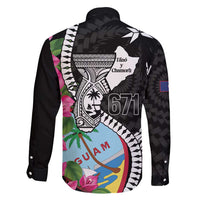 Biba Guam Liberation Day Family Matching Tank Maxi Dress and Hawaiian Shirt Tano y Chamoru Latte Stone Black