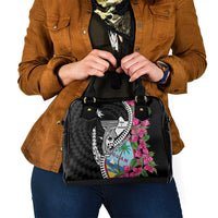 Biba Guam Liberation Day Shoulder Handbag Tano y Chamoru Latte Stone Black LT14 - Polynesian Pride