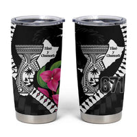 Biba Guam Liberation Day Tumbler Cup Tano y Chamoru Latte Stone Black