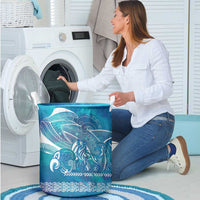 Kuri Dog Waka New Zealand Matariki Laundry Basket Ocean Sharks Maori Tattoo LT14 - Polynesian Pride