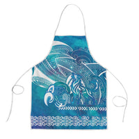 Kuri Dog Waka New Zealand Matariki Apron Ocean Sharks Maori Tattoo LT14 Blue - Polynesian Pride