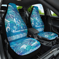 Kuri Dog Waka New Zealand Matariki Car Seat Cover Ocean Sharks Maori Tattoo LT14 One Size Blue - Polynesian Pride