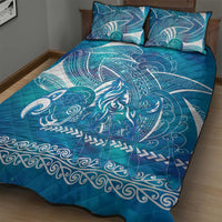 Kuri Dog Waka New Zealand Matariki Quilt Bed Set Ocean Sharks Maori Tattoo LT14 - Polynesian Pride