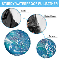 Kuri Dog Waka New Zealand Matariki Spare Tire Cover Ocean Sharks Maori Tattoo