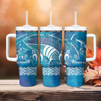 Kuri Dog Waka New Zealand Matariki Tumbler With Handle Ocean Sharks Maori Tattoo