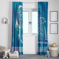 Kuri Dog Waka New Zealand Matariki Window Curtain Ocean Sharks Maori Tattoo LT14 - Polynesian Pride