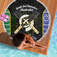 Personalised South Sea Islanders National Recognition Day Beach Blanket Australia Aboriginal Vanuatu Pig Tusk