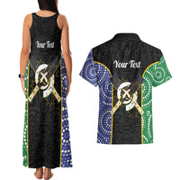 Personalised South Sea Islanders National Recognition Day Couples Matching Tank Maxi Dress and Hawaiian Shirt Australia Aboriginal Vanuatu Pig Tusk