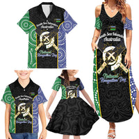 Personalised South Sea Islanders National Recognition Day Family Matching Summer Maxi Dress and Hawaiian Shirt Australia Aboriginal Vanuatu Pig Tusk
