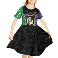 Personalised South Sea Islanders National Recognition Day Kid Short Sleeve Dress Australia Aboriginal Vanuatu Pig Tusk