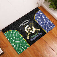 Personalised South Sea Islanders National Recognition Day Rubber Doormat Australia Aboriginal Vanuatu Pig Tusk
