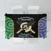 Personalised South Sea Islanders National Recognition Day Tablecloth Australia Aboriginal Vanuatu Pig Tusk