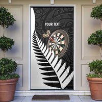 Personalised New Zealand Darts Door Cover Silver Fern Aotearoa Maori Pattern - Polynesian Pride