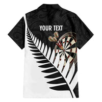 Personalised New Zealand Darts Family Matching Puletasi and Hawaiian Shirt Silver Fern Aotearoa Maori Pattern - Polynesian Pride