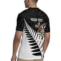 Personalised New Zealand Darts Rugby Jersey Silver Fern Aotearoa Maori Pattern - Polynesian Pride