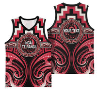 Aotearoa Ngai Te Rangi Personalised Basketball Jersey Maori Iwi Poutama Puhoro Tattoo LT14 - Polynesian Pride