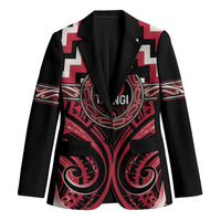 Aotearoa Ngai Te Rangi Personalised Blazer Maori Iwi Poutama Puhoro Tattoo LT14 Unisex Red - Polynesian Pride