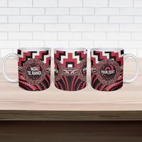 Aotearoa Ngai Te Rangi Personalised Ceramic Mug Maori Iwi Poutama Puhoro Tattoo LT14 - Polynesian Pride