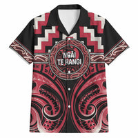 Aotearoa Ngai Te Rangi Personalised Hawaiian Shirt Maori Iwi Poutama Puhoro Tattoo LT14 Red - Polynesian Pride