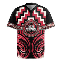 Aotearoa Ngai Te Rangi Personalised Rugby Jersey Maori Iwi Poutama Puhoro Tattoo LT14 Red - Polynesian Pride