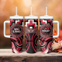 Aotearoa Ngai Te Rangi Personalised Tumbler With Handle Maori Iwi Poutama Puhoro Tattoo LT14 - Polynesian Pride