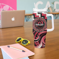 Aotearoa Ngai Te Rangi Personalised Tumbler With Handle Maori Iwi Poutama Puhoro Tattoo LT14 - Polynesian Pride