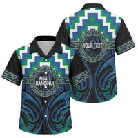 Aotearoa Ngati Ranginui Personalised Family Matching Puletasi and Hawaiian Shirt Maori Iwi Poutama Puhoro Tattoo LT14 Son's Shirt Green - Polynesian Pride