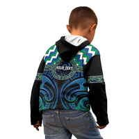 Aotearoa Ngati Ranginui Personalised Kid Hoodie Maori Iwi Poutama Puhoro Tattoo LT14 - Polynesian Pride