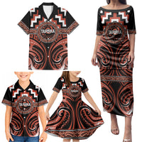 Aotearoa Tapuika Personalised Family Matching Puletasi and Hawaiian Shirt Maori Iwi Poutama Puhoro Tattoo LT14 - Polynesian Pride