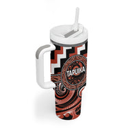 Aotearoa Tapuika Personalised Tumbler With Handle Maori Iwi Poutama Puhoro Tattoo LT14 - Polynesian Pride