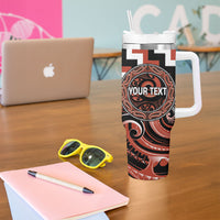 Aotearoa Tapuika Personalised Tumbler With Handle Maori Iwi Poutama Puhoro Tattoo LT14 - Polynesian Pride
